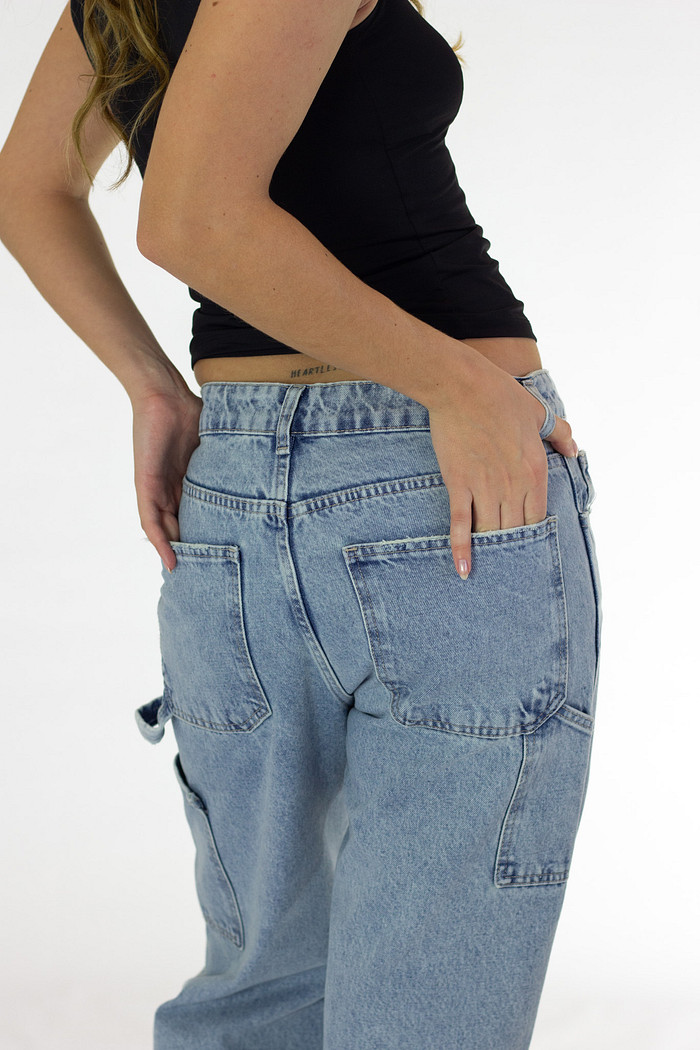 Calça Denim Maxi Bella - Mini Moni