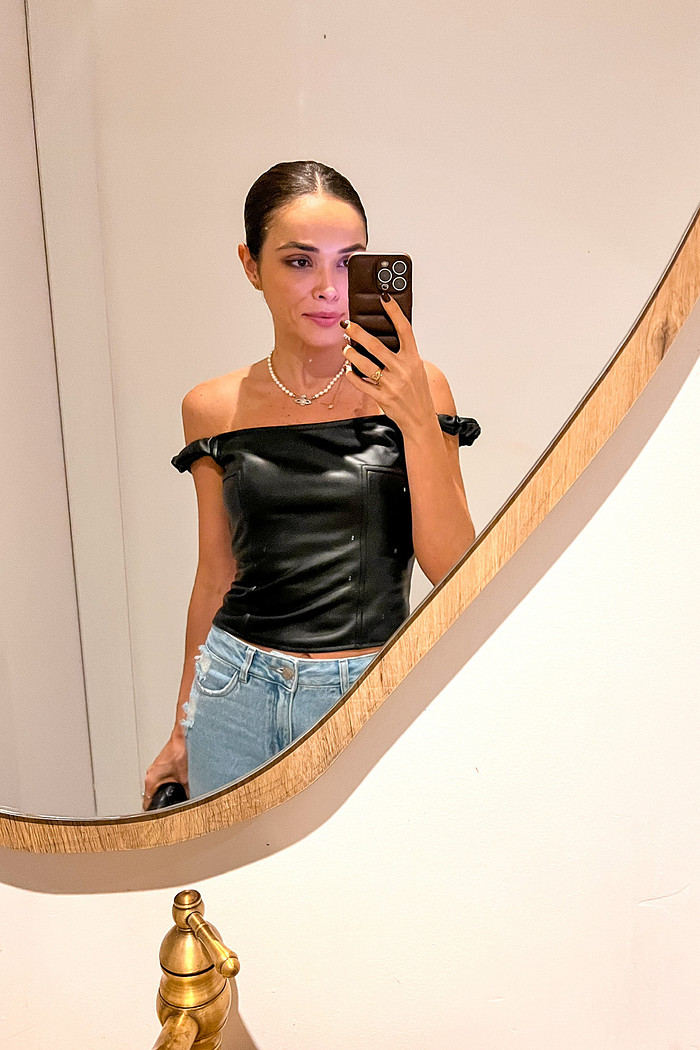 Blusa Tomara que Caia Resinada Laila - Mini Moni