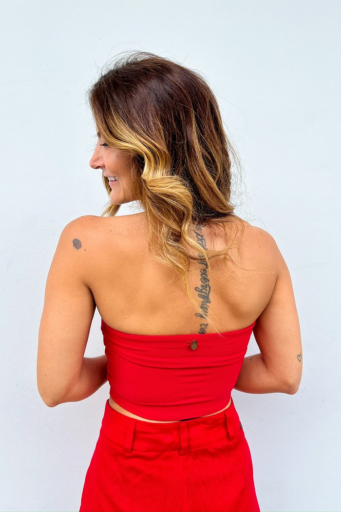 Top Tomara Que Caia La Rouge Sustentação Confortável Segurança - Minimoni