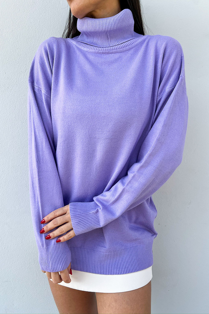 Blusa Itália de Retilínea Lilás - Mini Moni