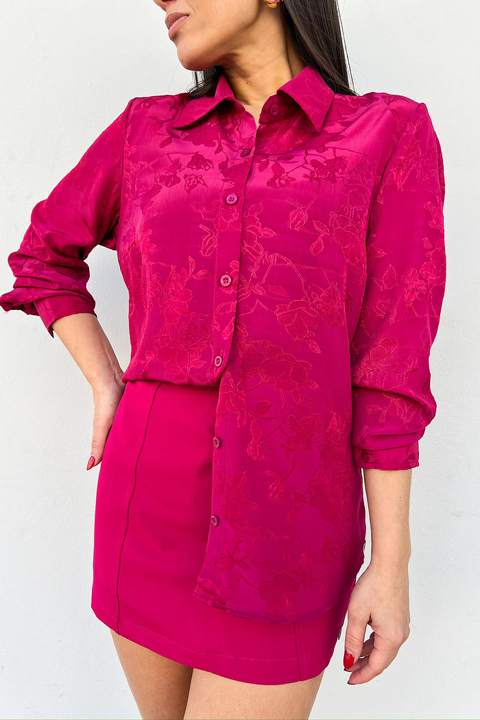 Camisa Antonella Cereja - Mini Moni