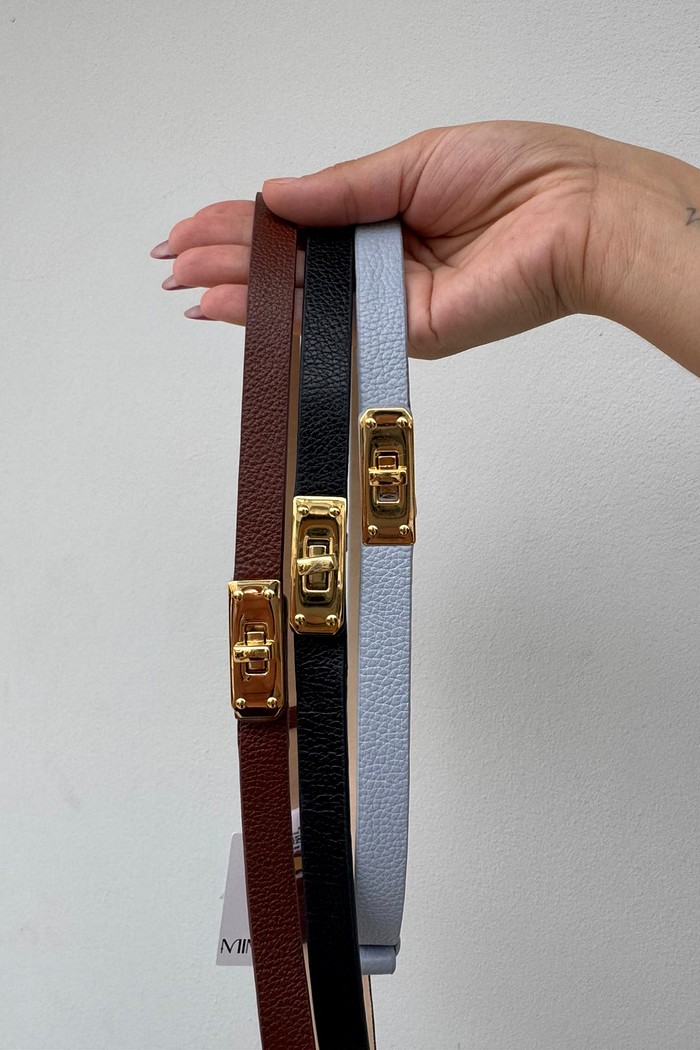 Cinto Fino Preto Alysa - MiniMoni