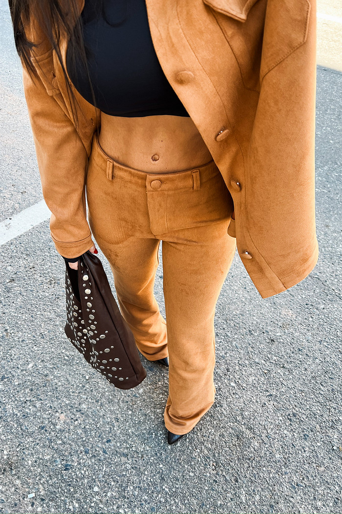 Calça de Suede Serena Caramelo - Mini Moni