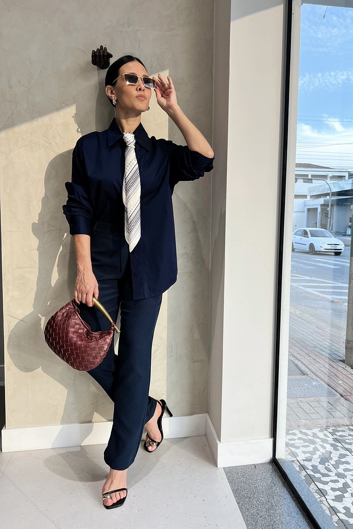 Maxi Camisa Azul  Helen - MiniMoni