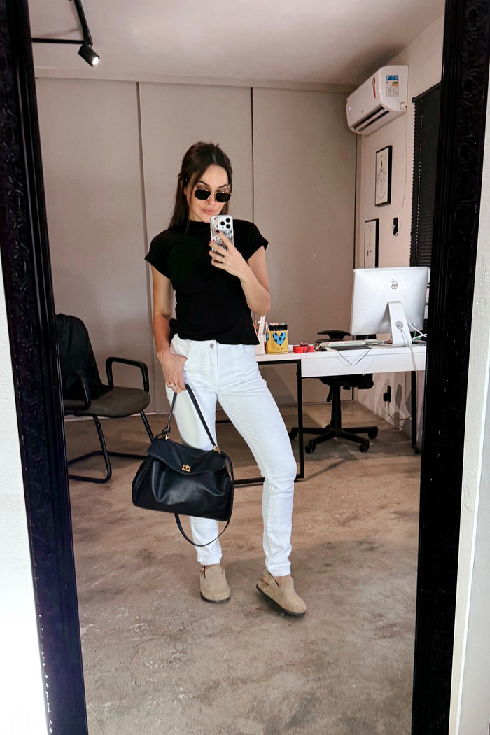 Blusa de Ribana Preta Jaque - Mini Moni