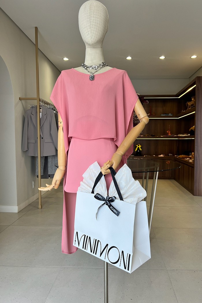 Capa de Poliéster Rosa Alana - Mini Moni