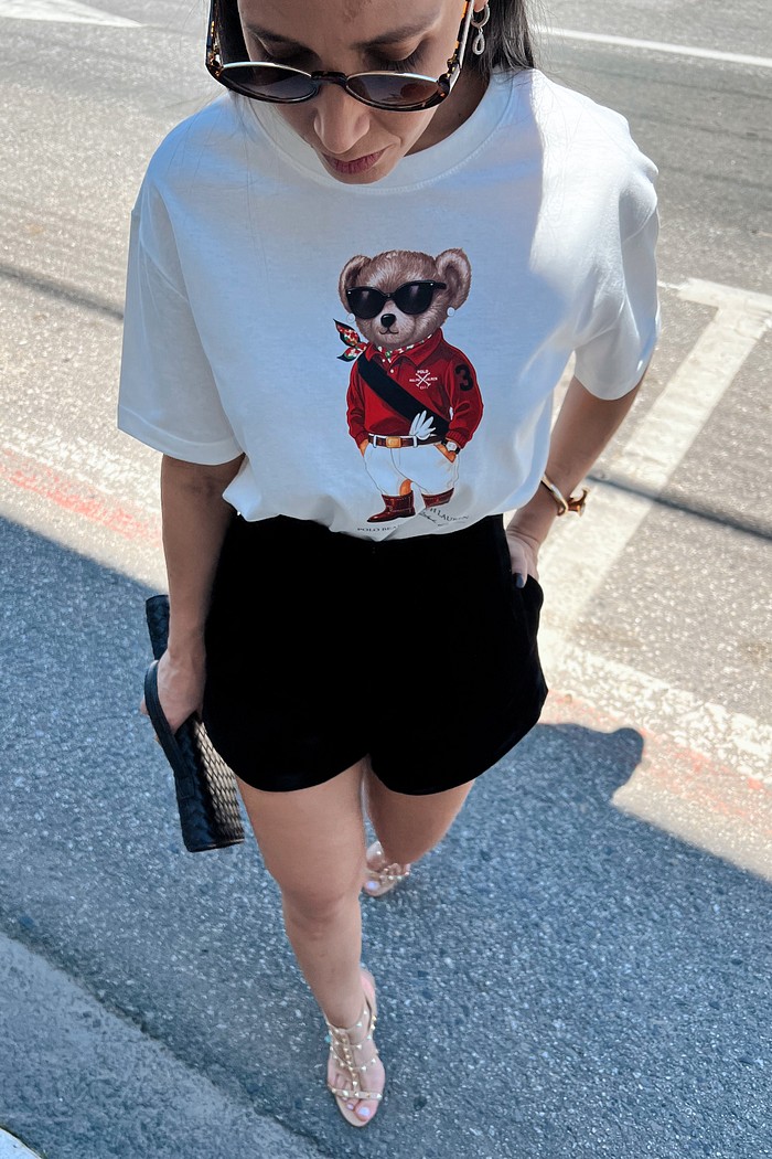 T-shirt Polo Bear Vermelha - MiniMoni 