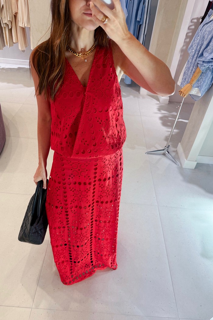 Blusa Laise Vermelha Transpassada La Rouge - MiniMoni