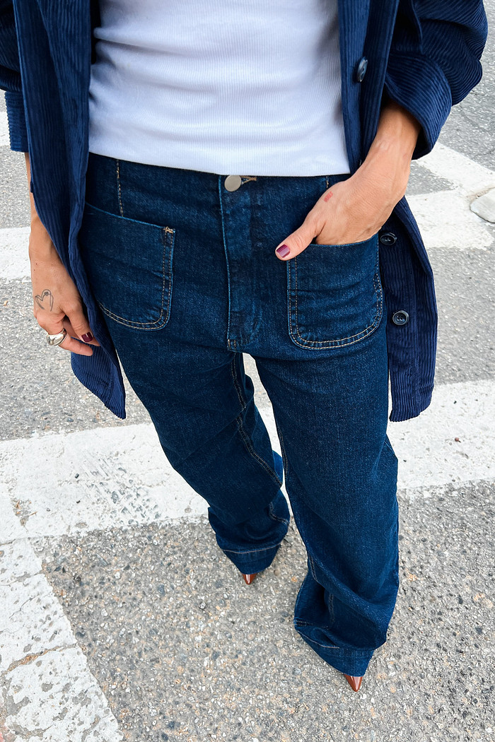 Calça Jeans Letícia Jeans Escuro – Mini Moni