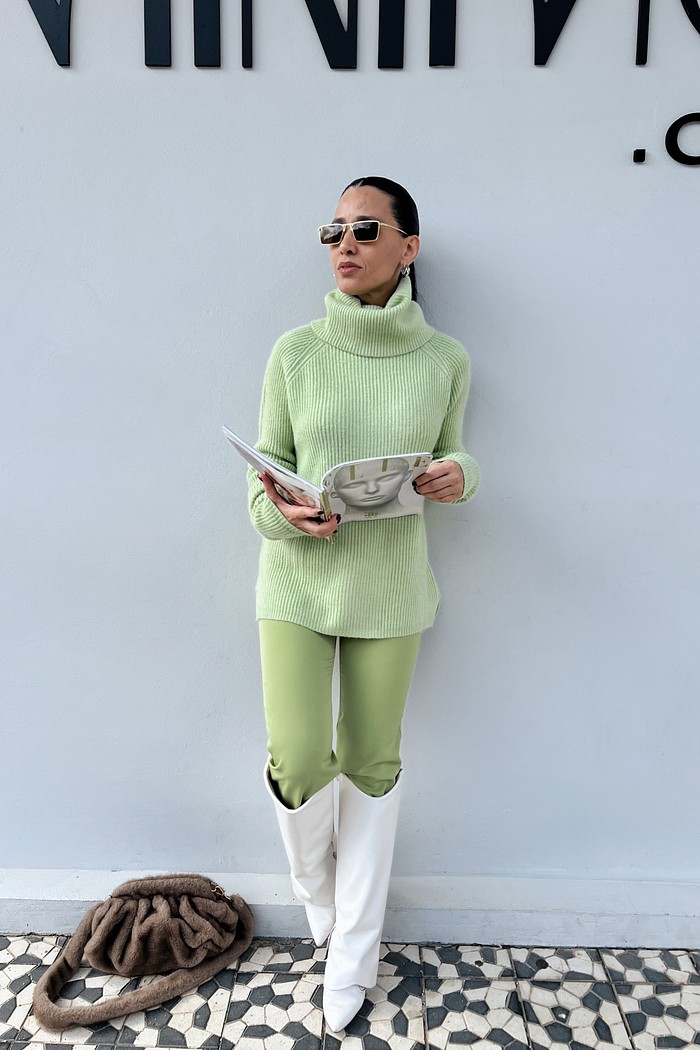 Tricot Pistache New Bombom - MiniMoni