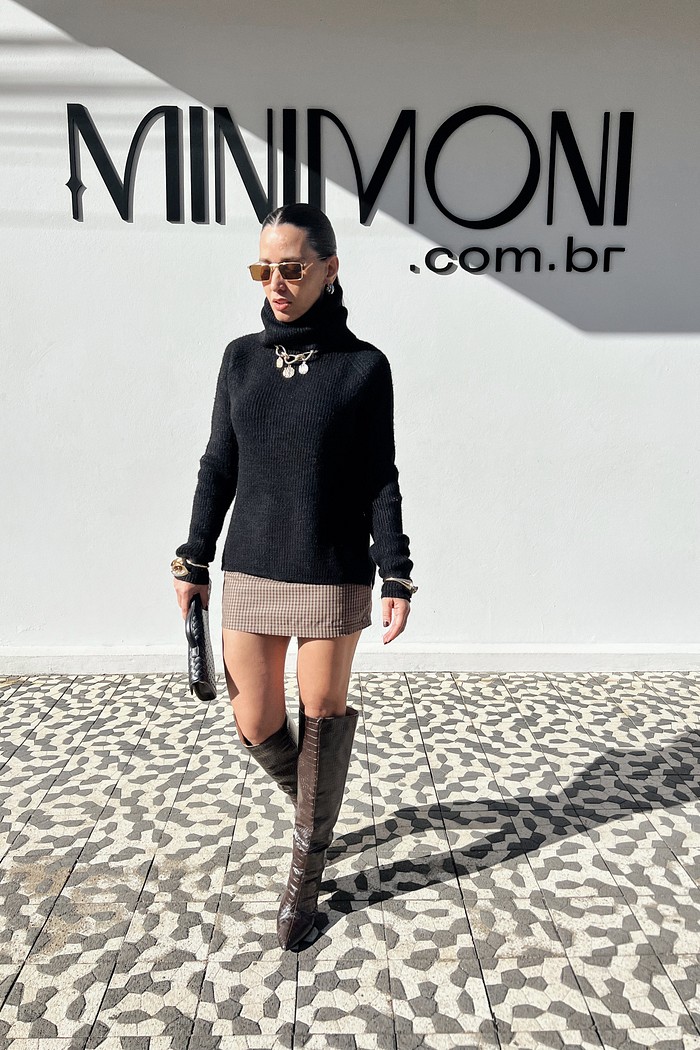 Tricot  Preto  New Bombom - MiniMoni