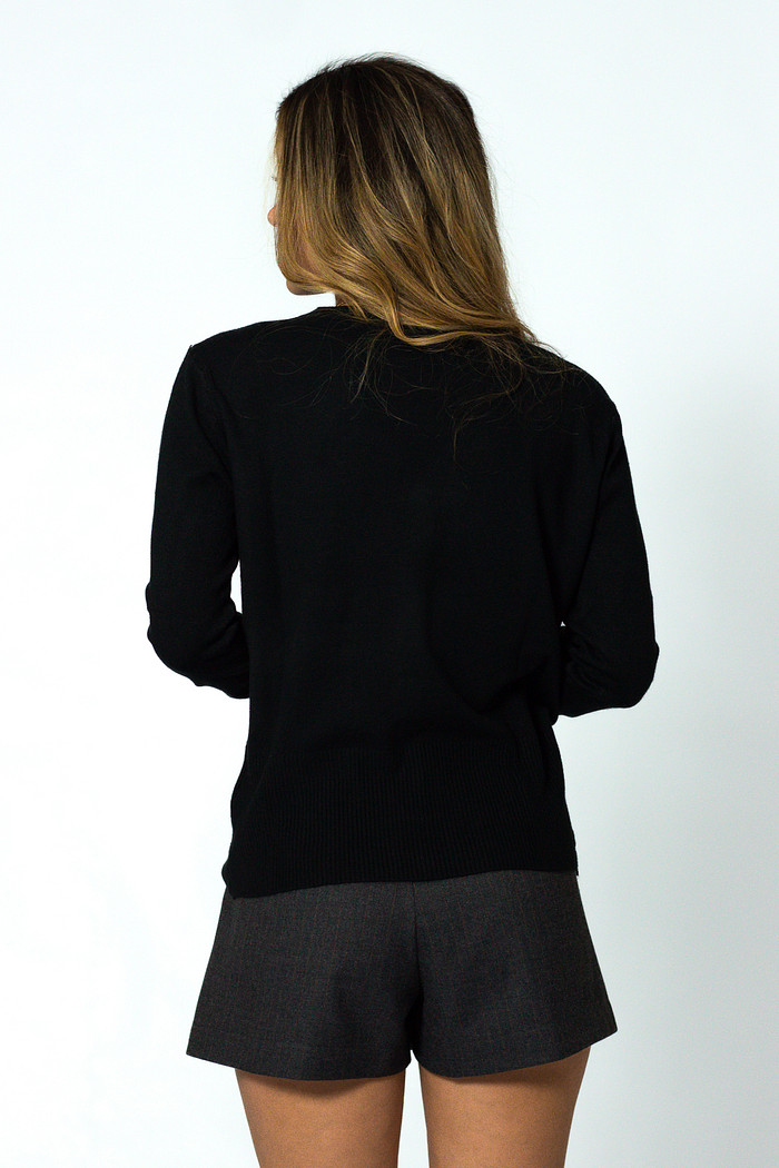 Shorts Saia Risca de Giz Chumbo Fabrícia - Mini Moni