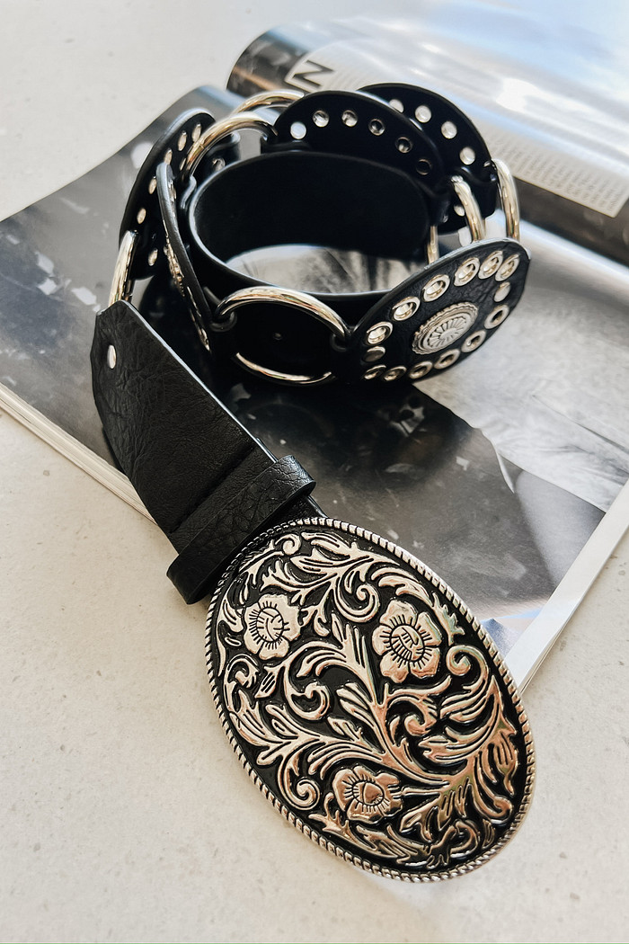 Maxi Cinto Argolas Preto - Mini Moni