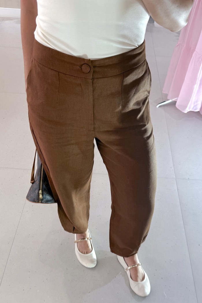 Calça de Linho Cacau Camille - MiniMoni