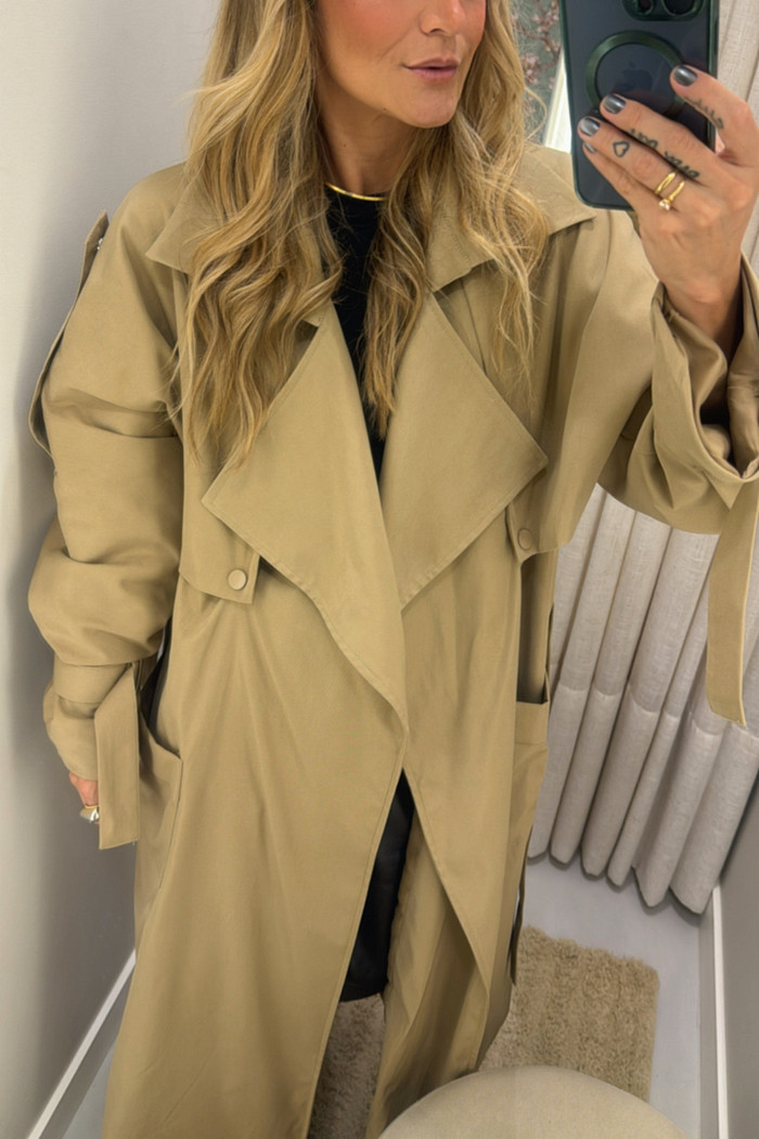 Trench Coat Caroline Amêndoa- Mini Moni