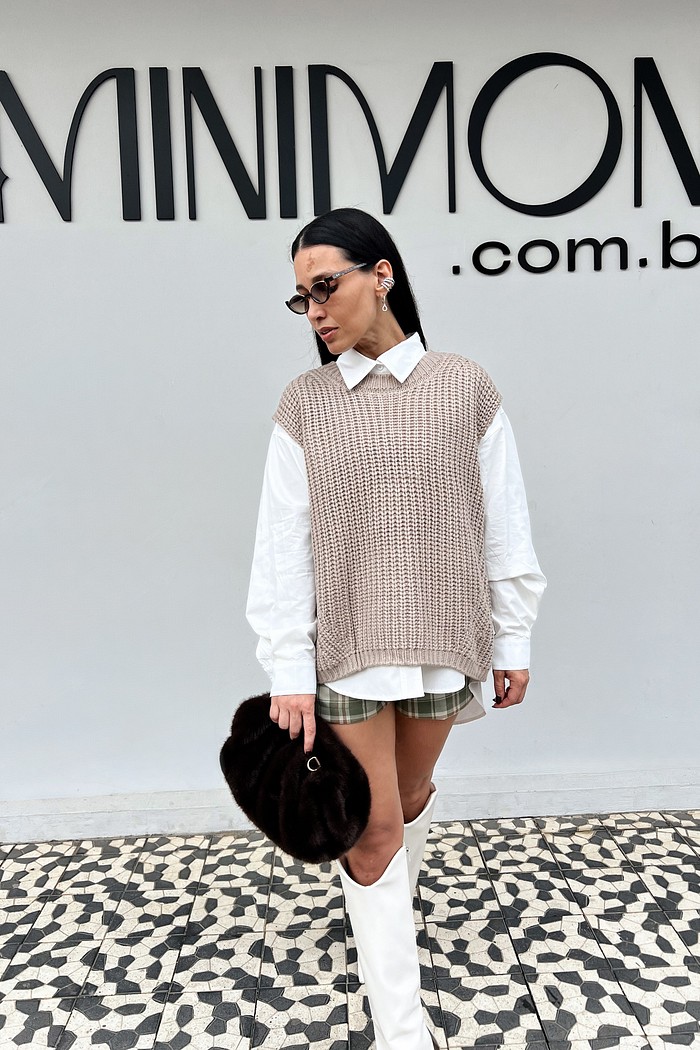 Colete Lã Cacau Gemma - MiniMoni