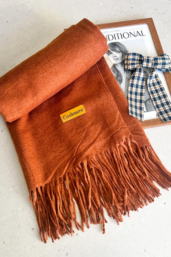 Lenço Cashmere Ocre - Mini Moni