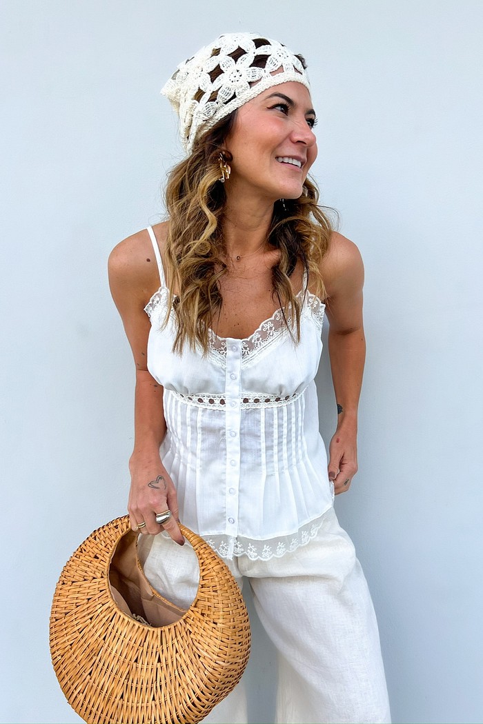 Blusa de Alça com Renda Cinderela - MiniMoni