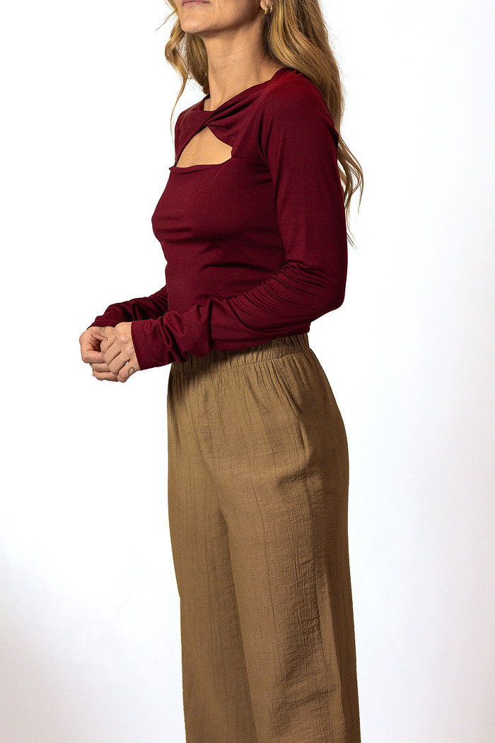Blusa Manga Longa Cereja Nora - Mini Moni