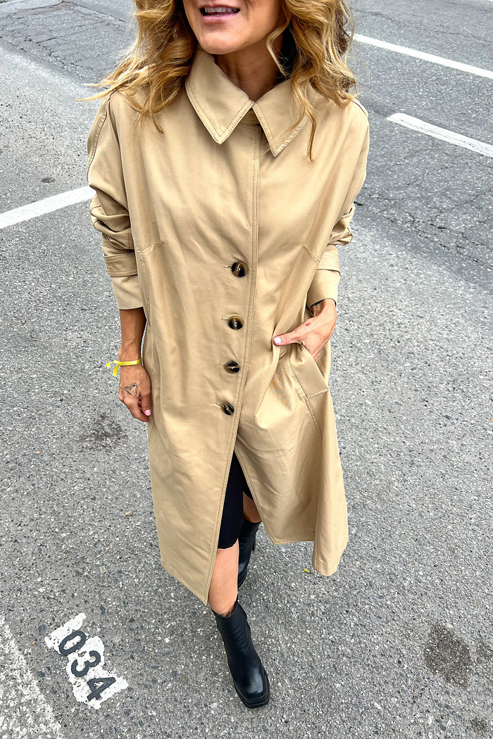 Trench Coat Perfeito Café Gelado - Mini Moni
