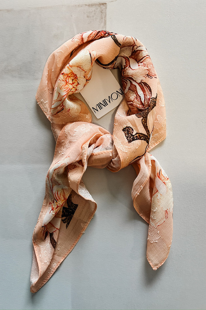 Lenço de Seda Premium - Mini Moni