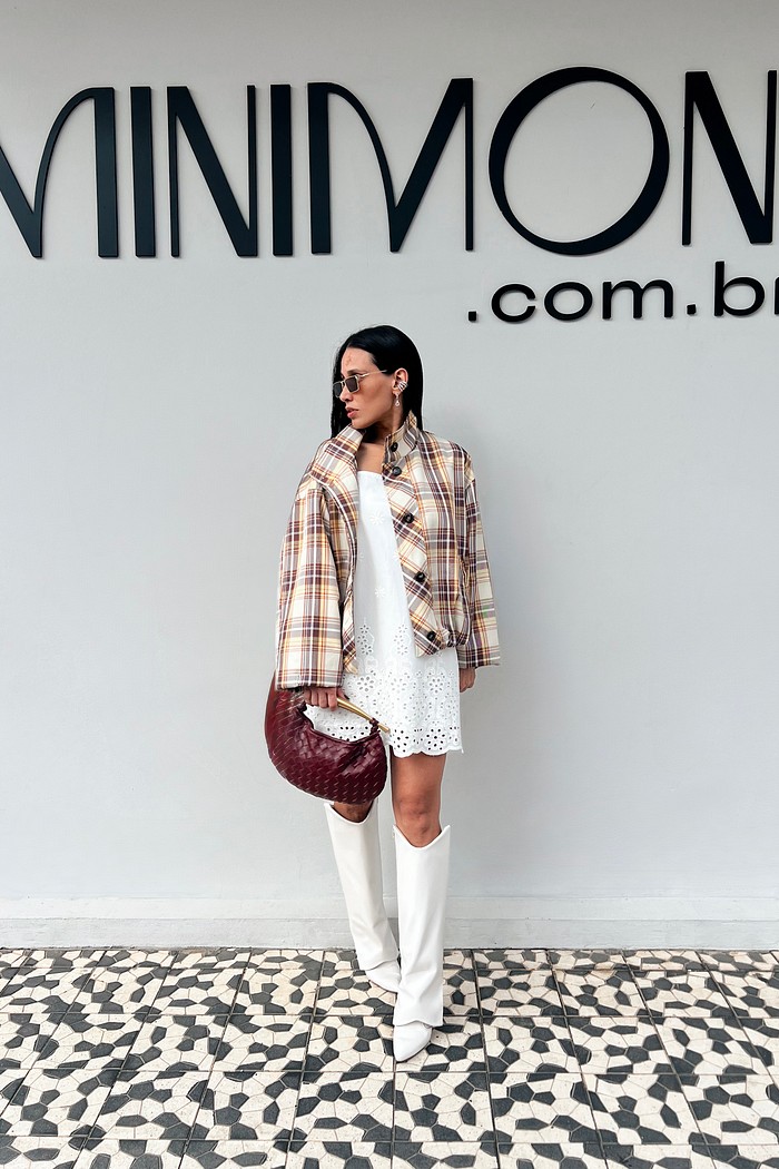 Jaqueta Bomber  Xadrez Farmer  - MiniMoni