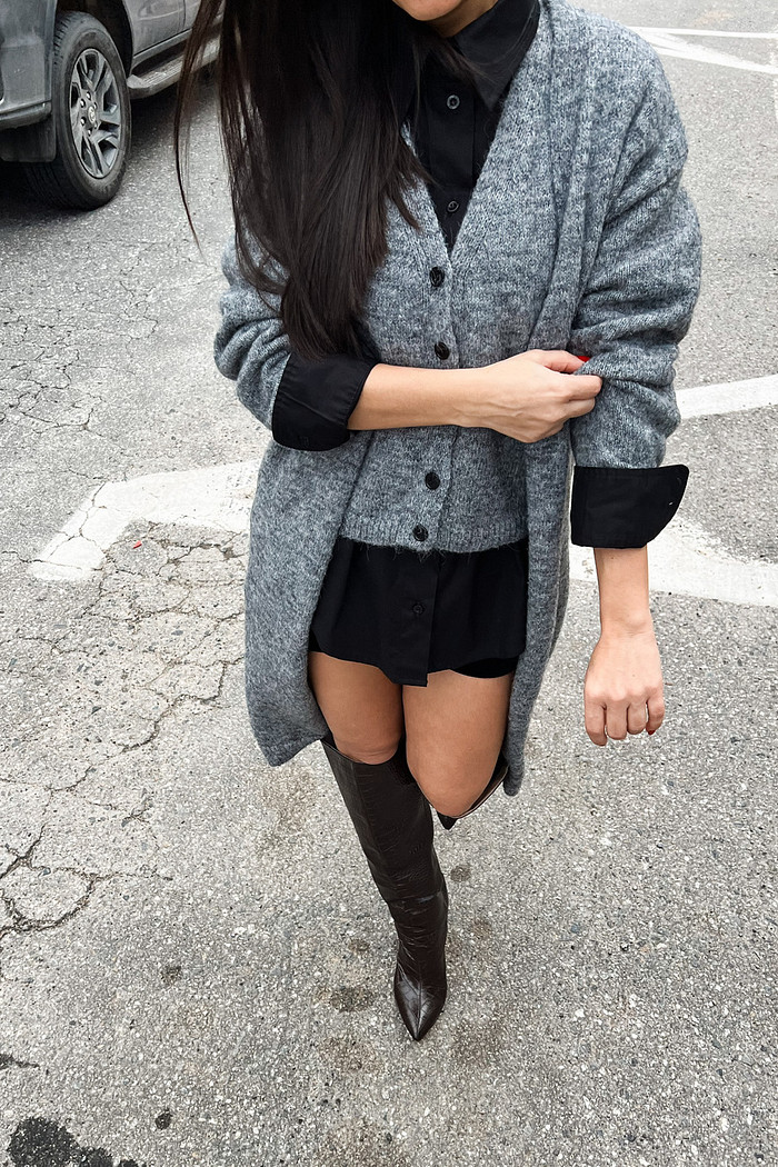 Conjunto Grandma Isis Cinza - Mini Moni