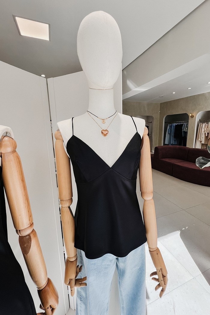  Blusa bustiê preta feminina elegante sofisticada — Blusa Bustiê Minimoni