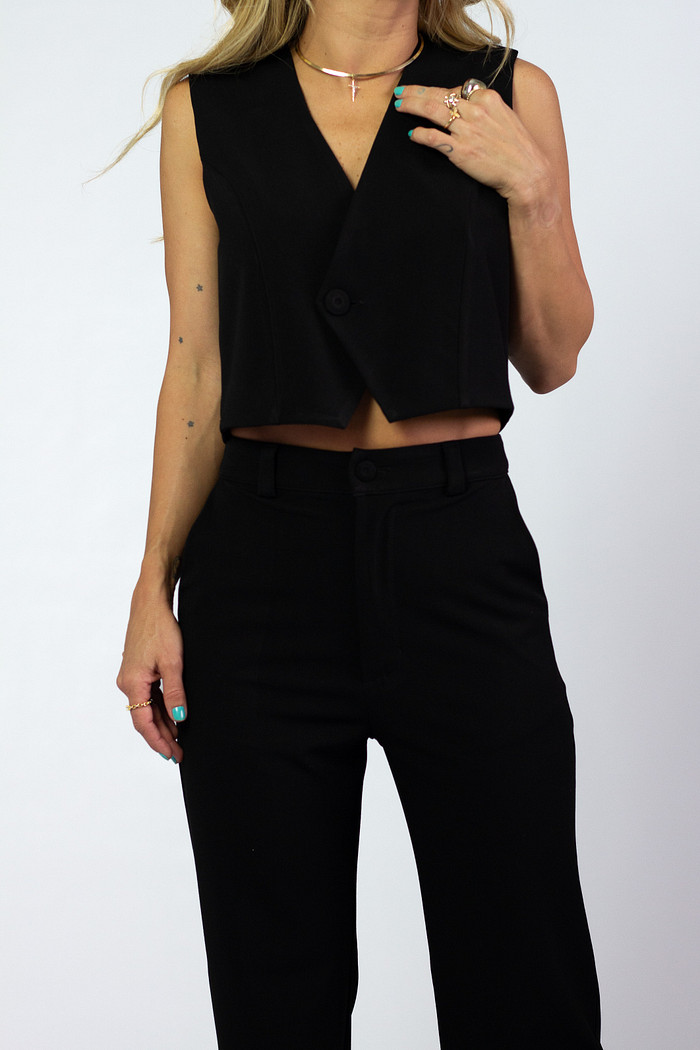 Colete de Alfaiataria Preto Jeorgia - Mini Moni