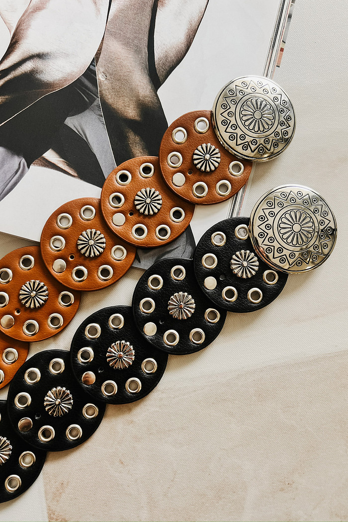 Cinto de Couro Medalha Boiadeira - Mini Moni