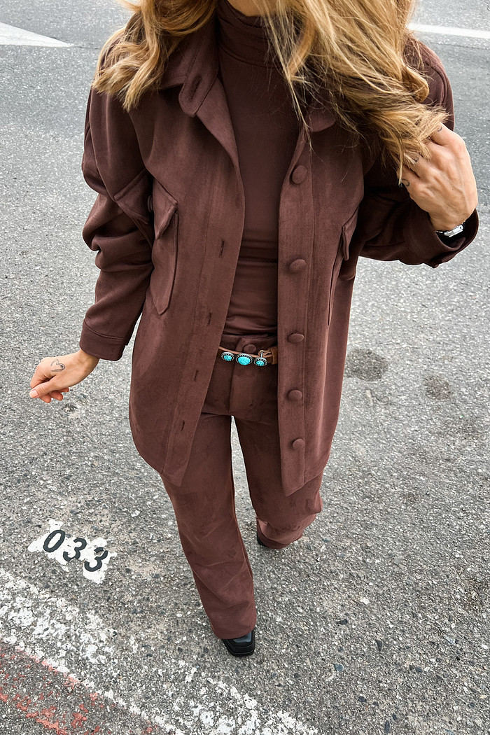 Maxi Camisa Yara Marrom - Mini Moni