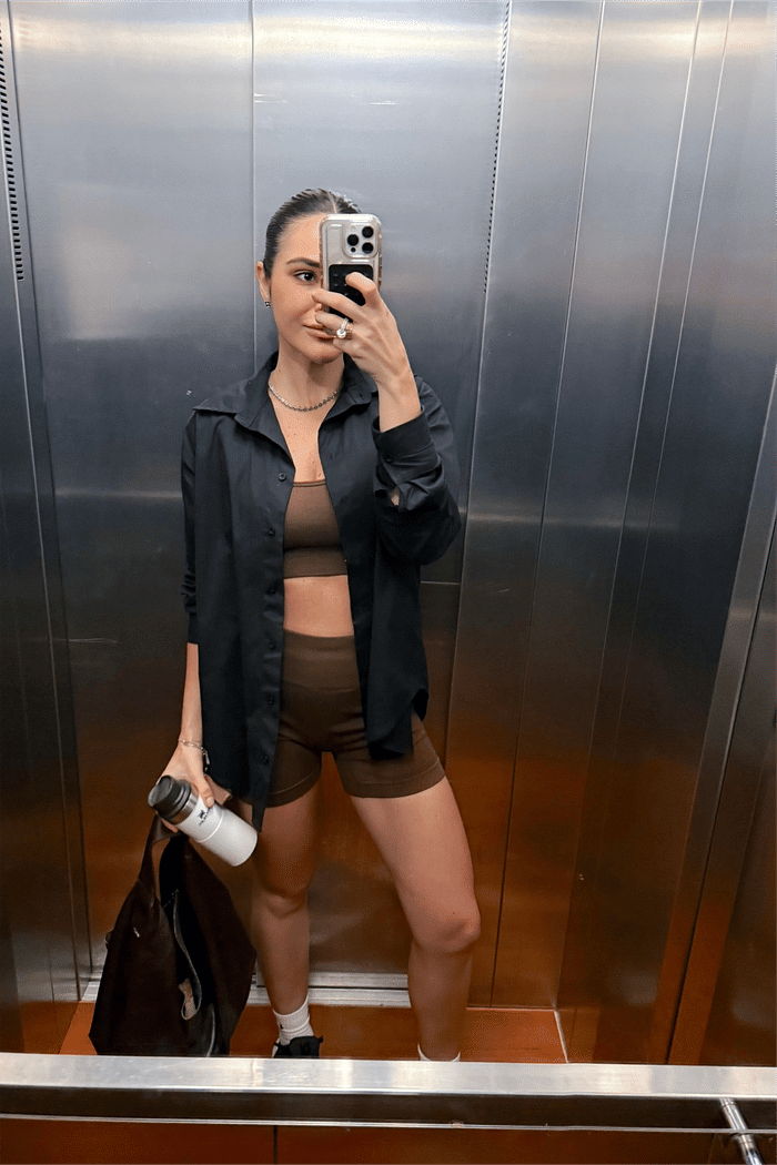 Conjunto Fit Margot Marrom Cacau - MiniMoni