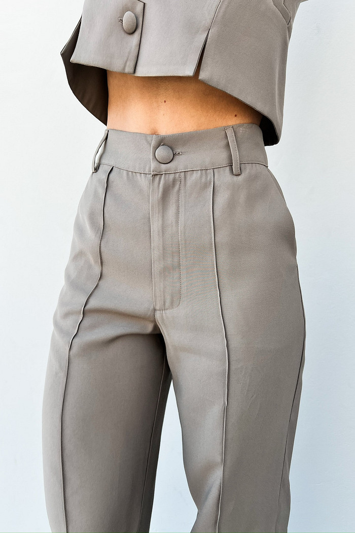 Calça de Alfaiataria Clarissa Verde Khaki - Mini Moni