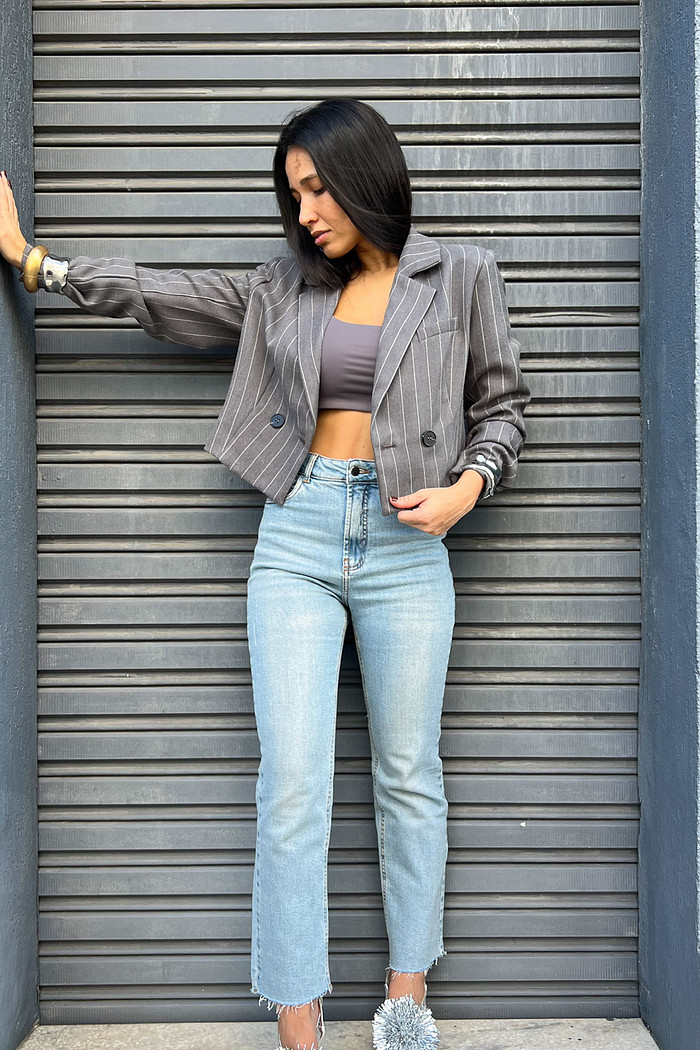 Calça Jeans Reta  - Mini Moni