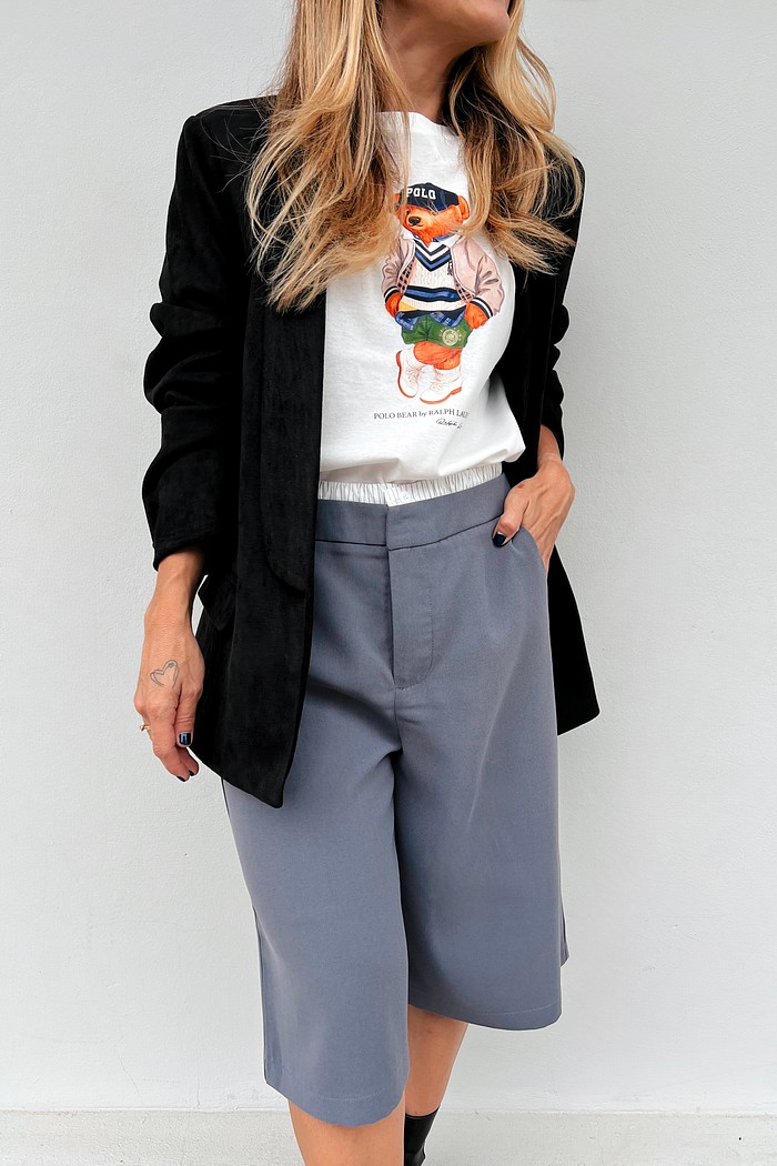 Bermuda Cós Duplo Cinza  Martin - MiniMoni 