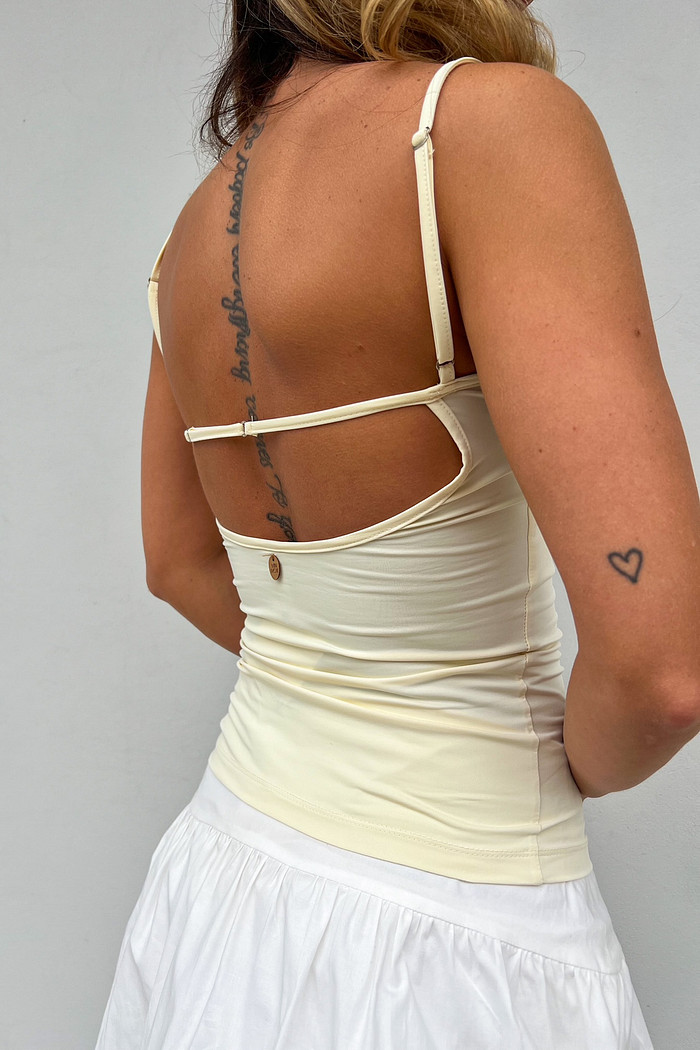 Blusa Feminina de Corda Manteiga Emília - Mini Moni