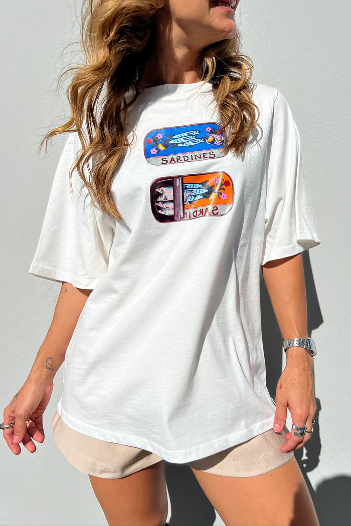 T-shirt Feminina Sardines - Mini Moni