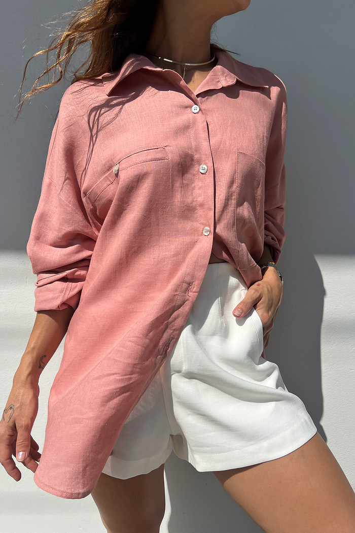 Maxi Camisa Rosa Sarita - Mini Moni