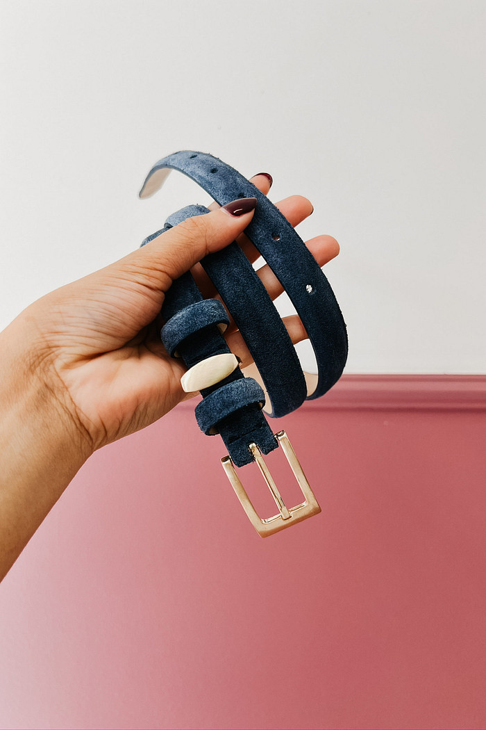 Cinto Slim Camurça - Mini Moni