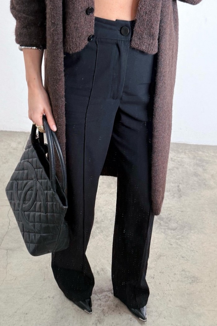 Calça de Alfaiataria Clarissa Preta - Mini Moni