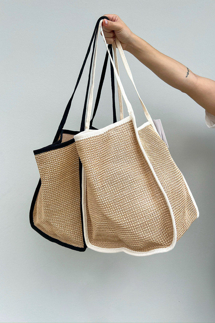 Bolsa Totebag de Palha - Mini Moni