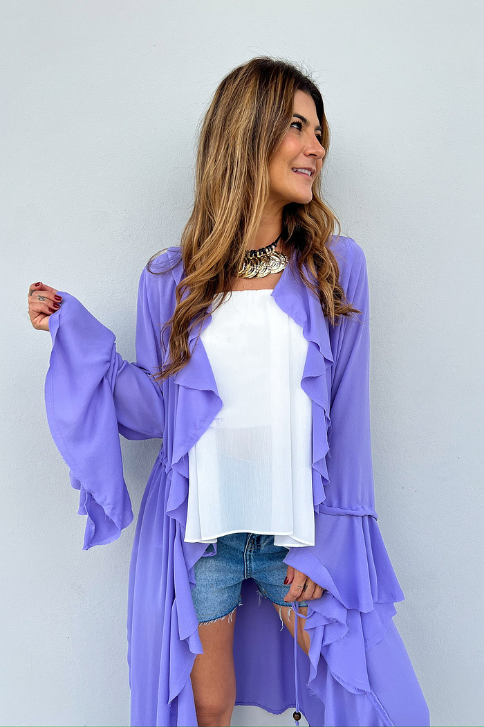 Maxi Blusa Feminina Lilás Gigi - Mini Moni