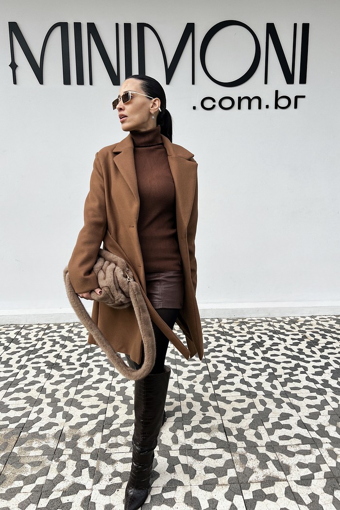 Sobretudo  Cacau  Lã  Batida Nadia - MiniMoni