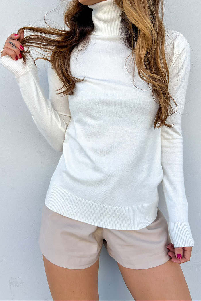 Blusa de Retilínea Suíça Branca - Mini Moni