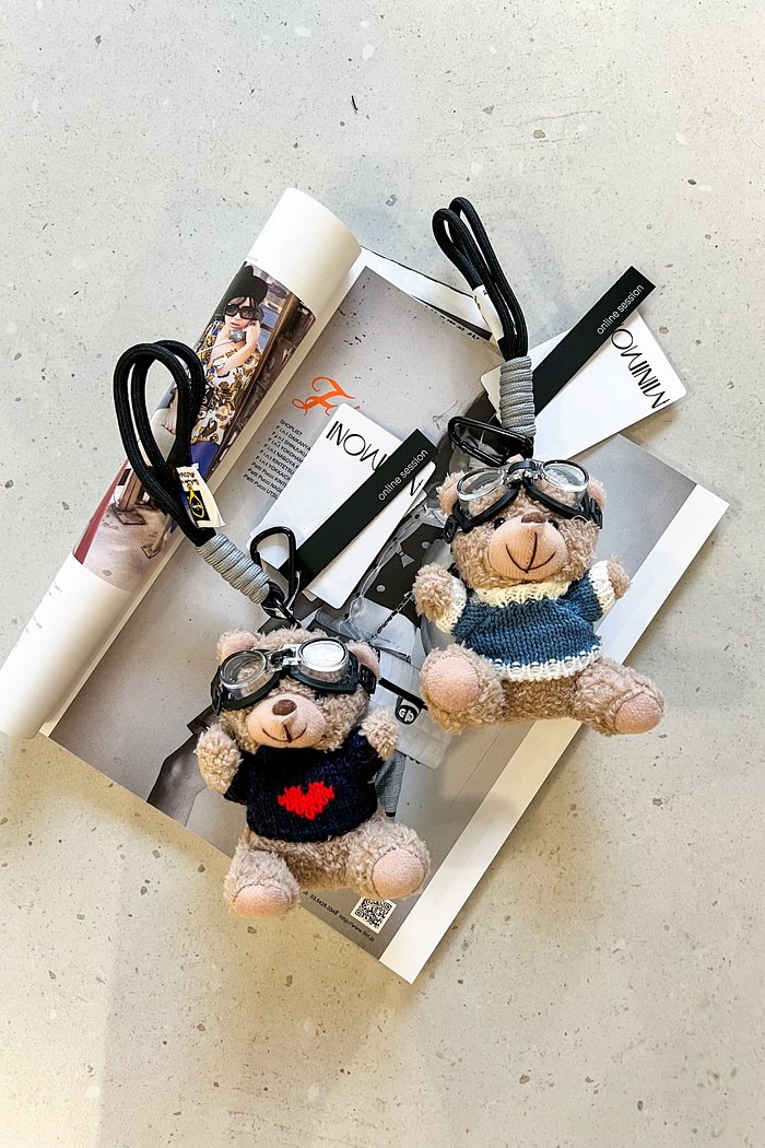 Chaveiro Urso Aviador - MiniMoni