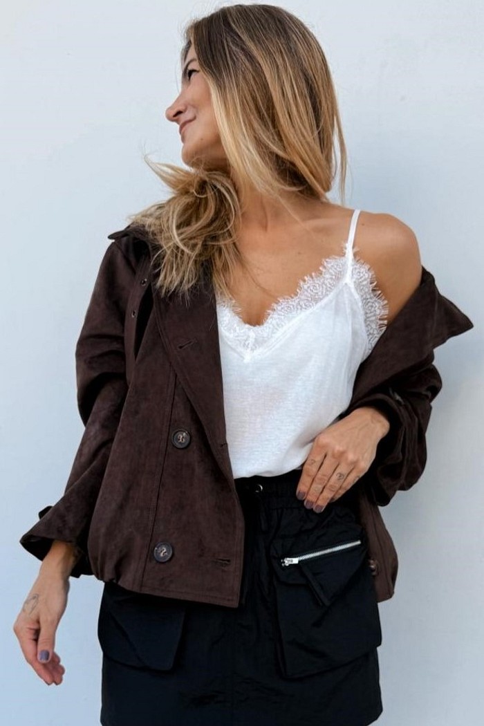 Blusa Emily Branca Renda - MiniMoni