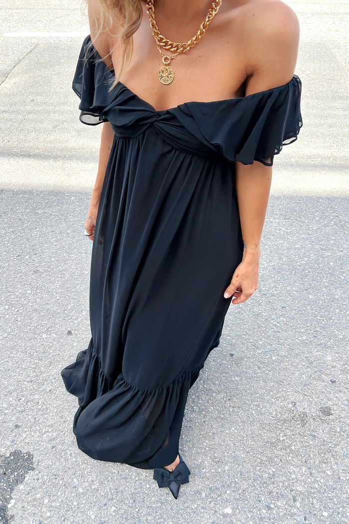 Vestido Longo Preto Isabel - MiniMoni