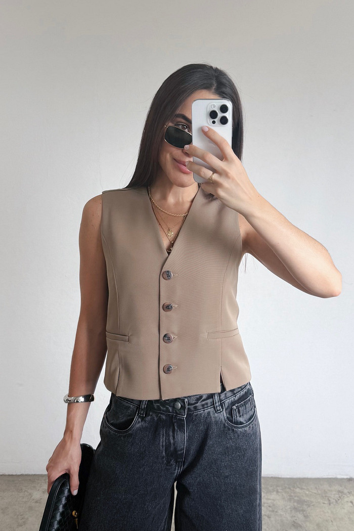 Colete de Alfaiataria Rubia Nozes - Mini Moni