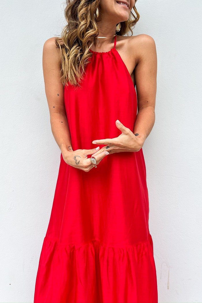 Vestido Longo Vermelho - MiniMoni