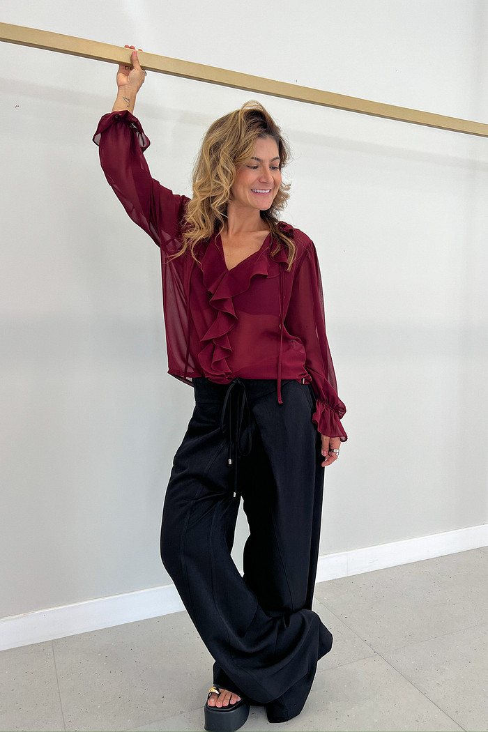 Calça Saruel Preto Poppy - Mini Moni